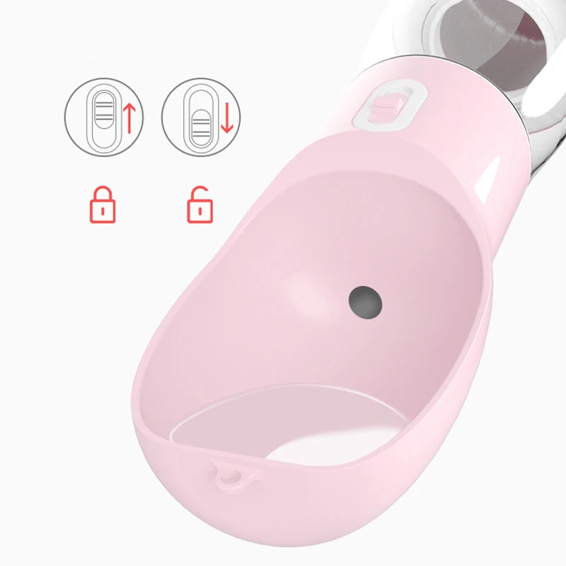 Portable Dog Water Bottle Dispenser 2 In 1 Pet Food And Water Feeder Outdoor Walking Hiking Drinking Bowls For Small Cats Dogs